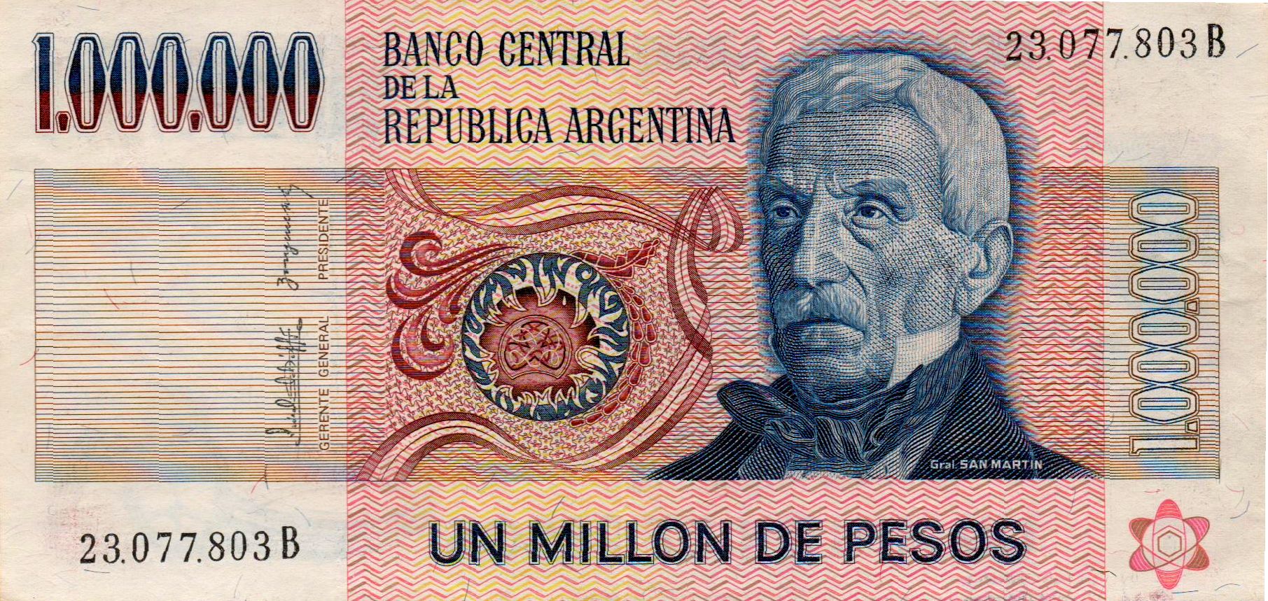 Argentina 1000000 1976 UNC P-310/3